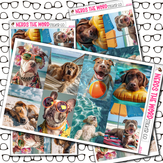 Summer Dogs Planner Stickers Just Boxes