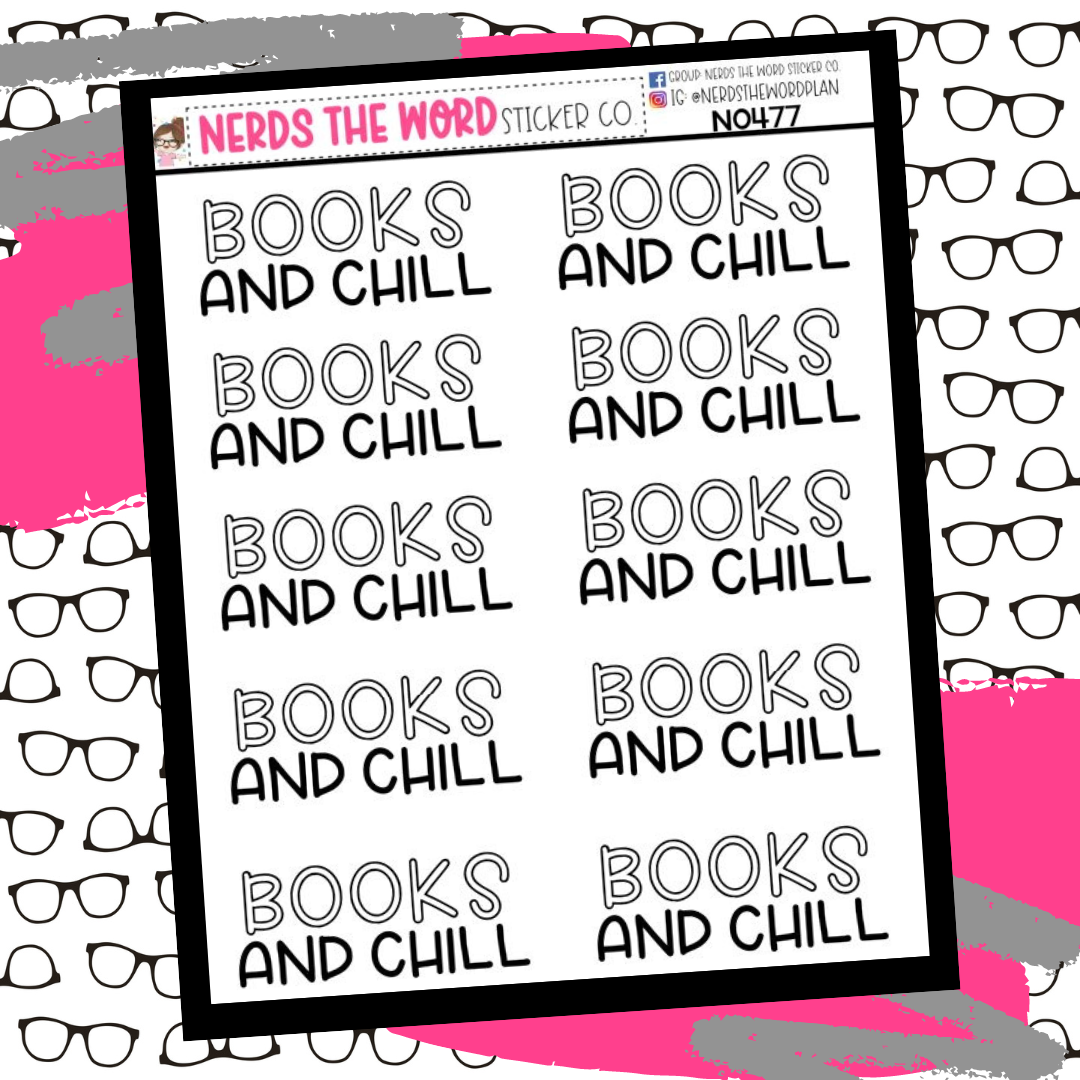 Books & Chill Sticker Sheet
