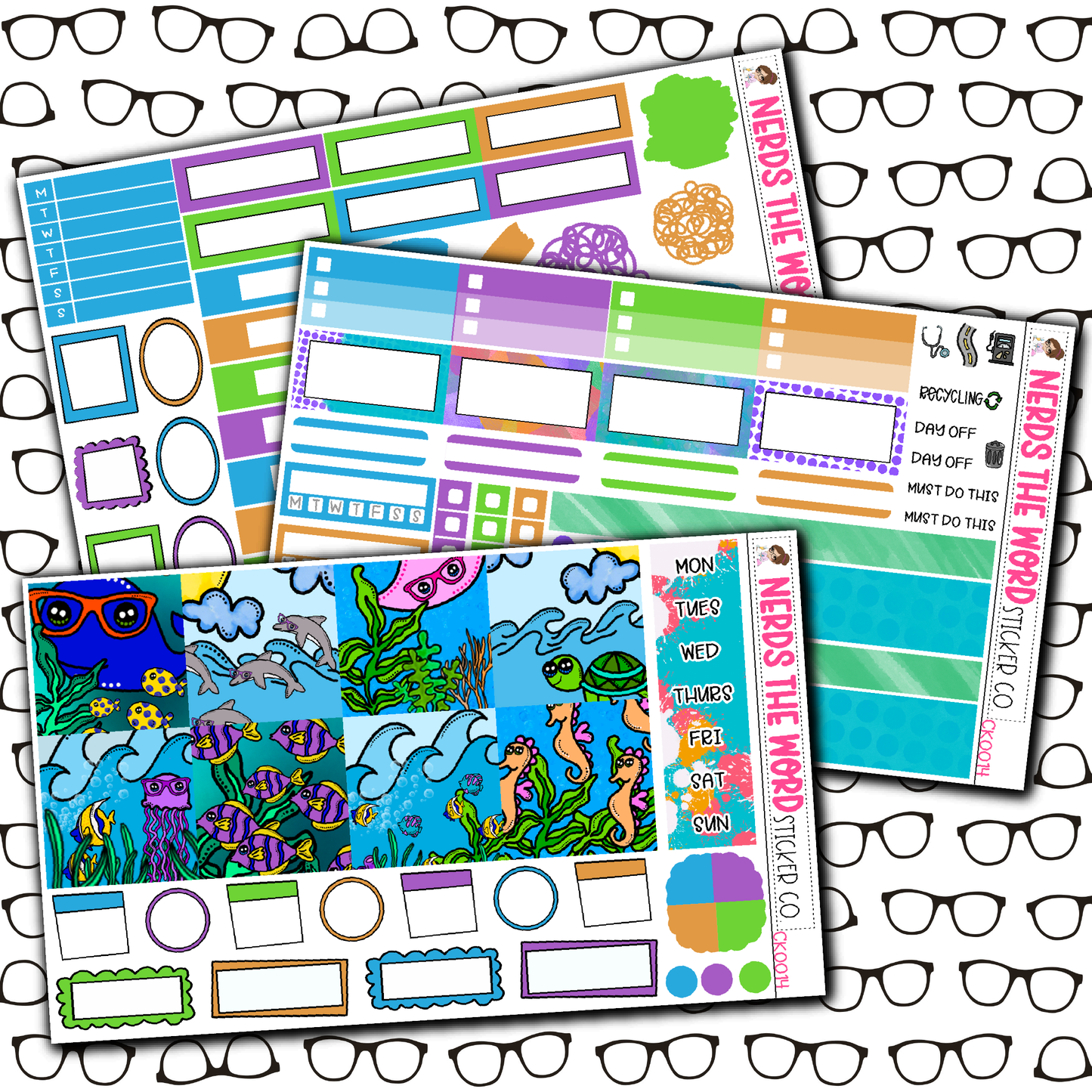 Under the Sea Monthly, Weekly and or Journaling Sticker Kit