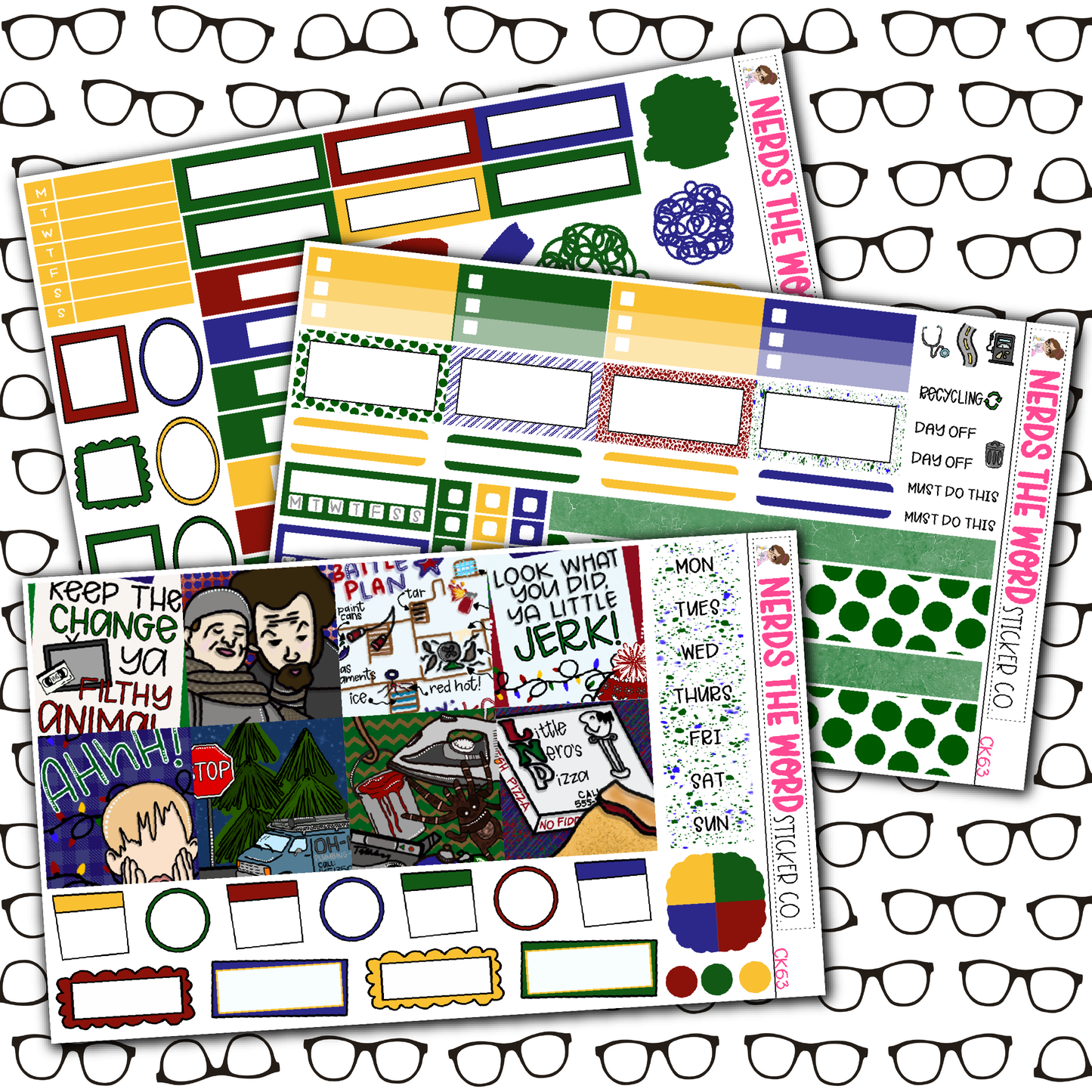 KEVIN! Monthly, Weekly and or Journaling Sticker Kit