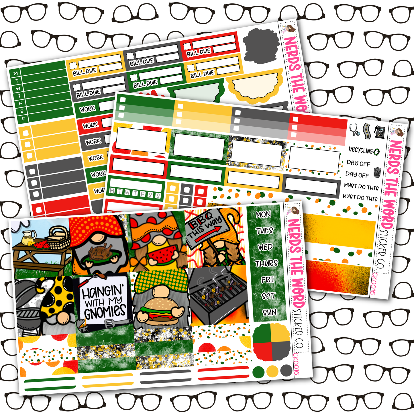 BBQ Gnomes Weekly Planner Kit