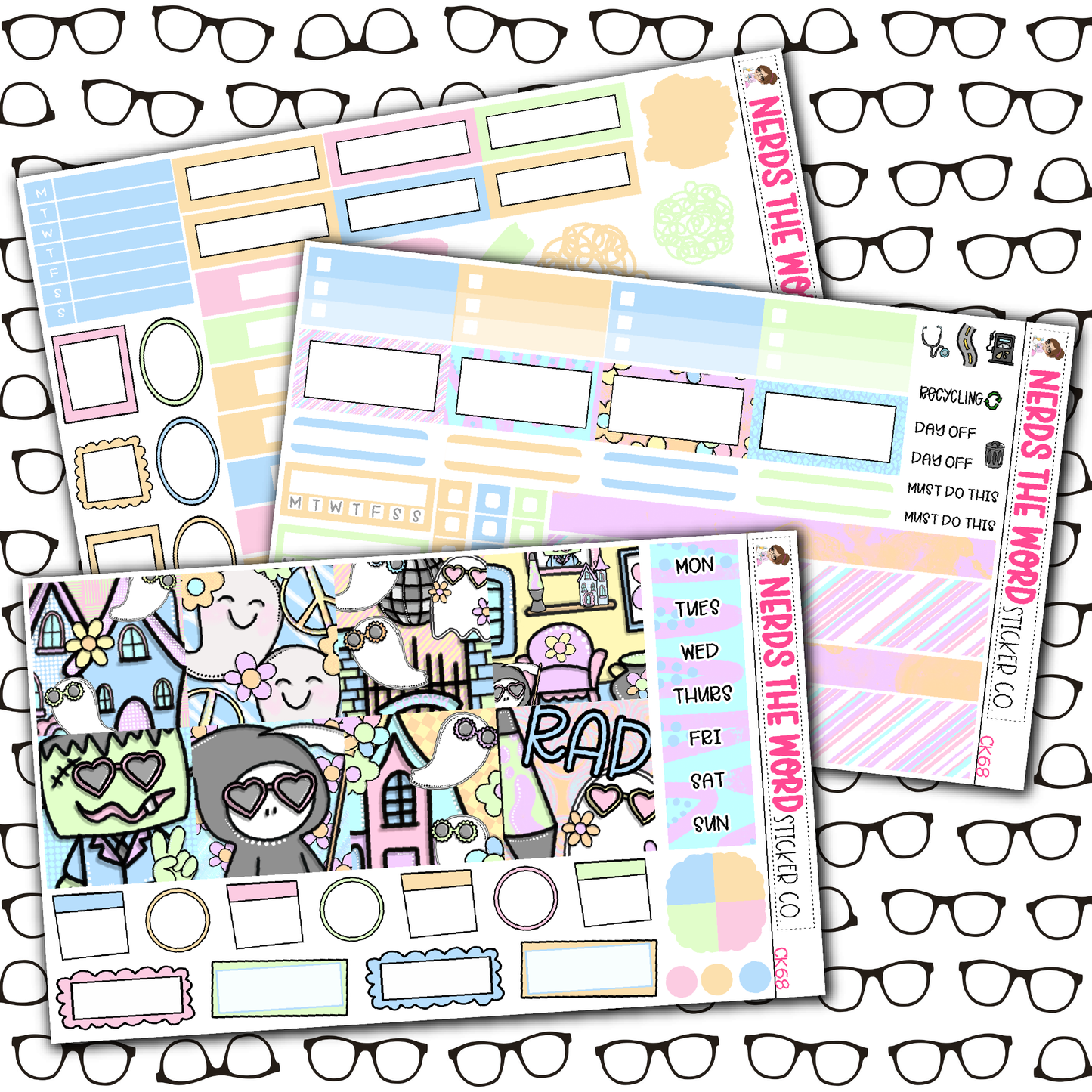 Groovy Halloween Monthly, Weekly and or Journaling Sticker Kit