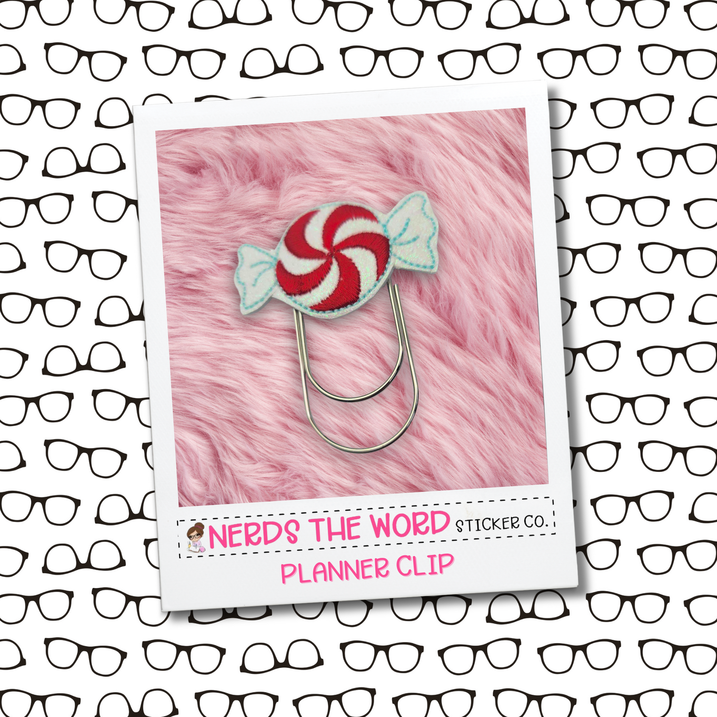 Peppermint Candy Planner Paper Clip