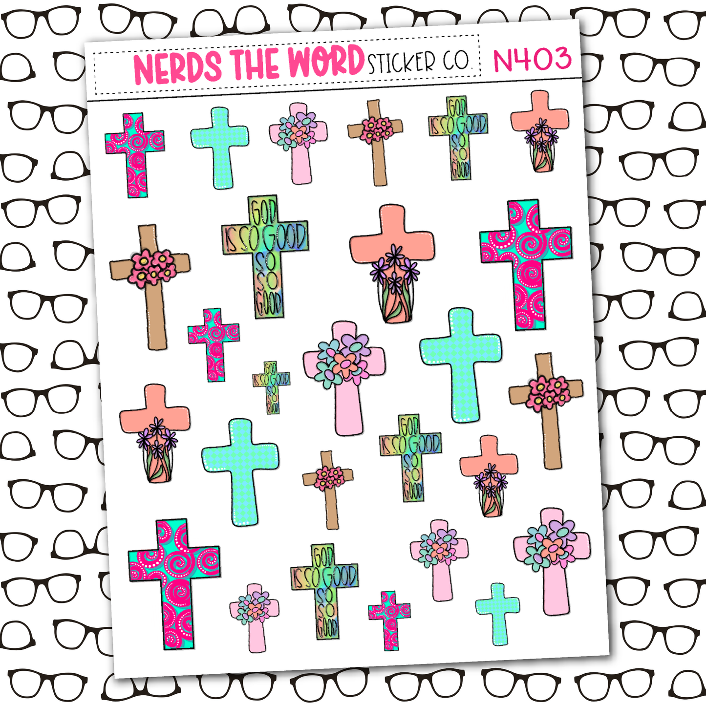 Cross Deco Sticker Sheet