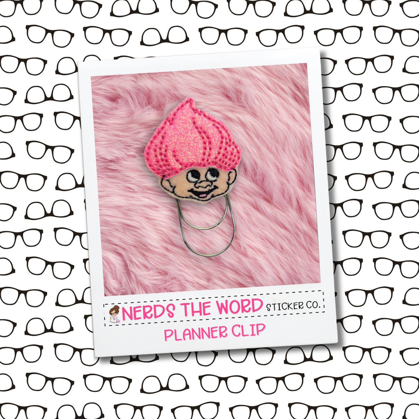 Pink Treasure Troll Planner Paper Clip