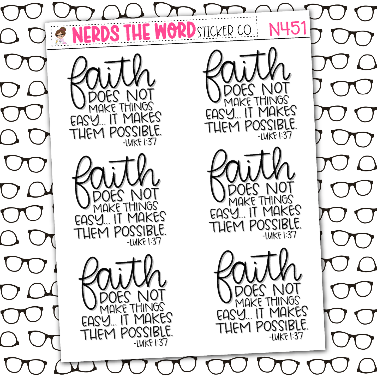 Faith Makes It Possible Sticker Sheet