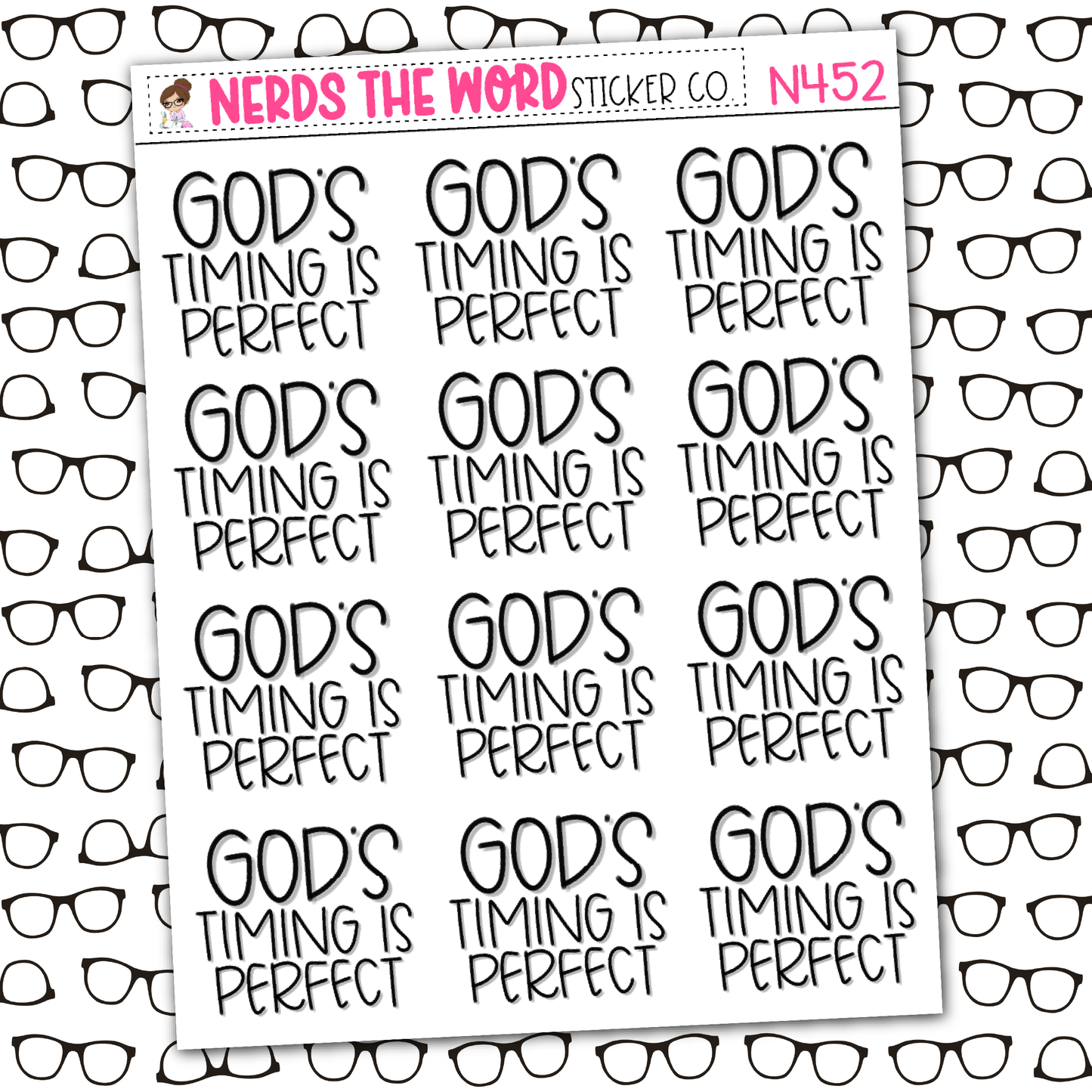Timing Is Perfect Sticker Sheet