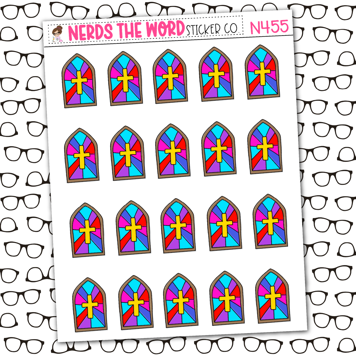Stained Glass Window Sticker Sheet