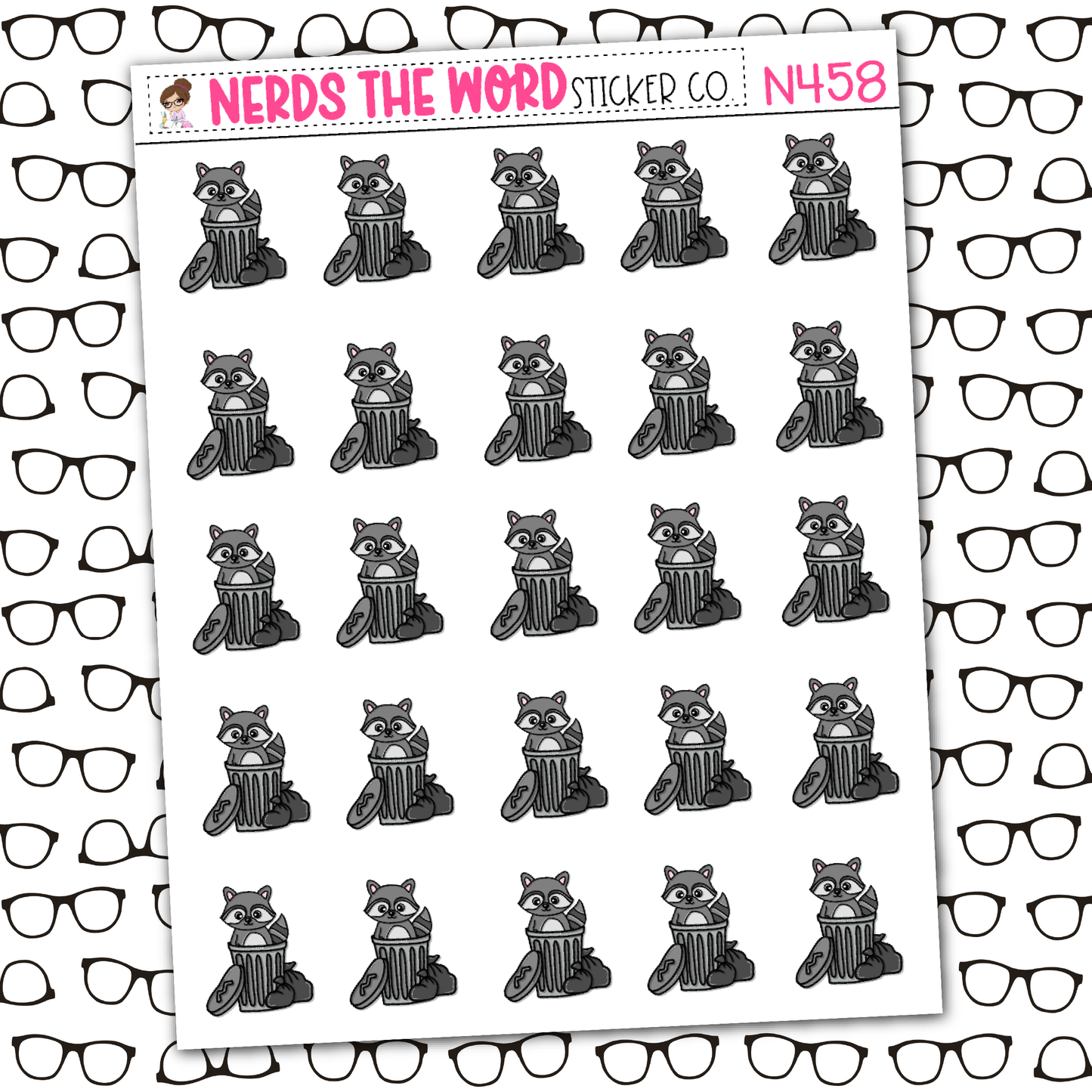Raccoon Trash Sticker Sheet