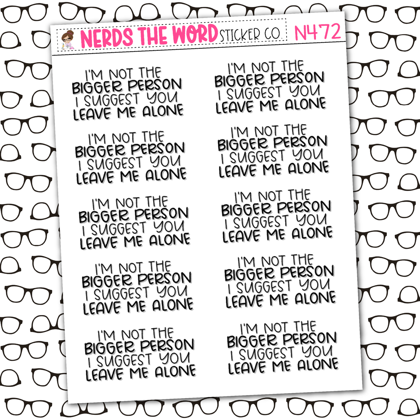 Bigger Person Sticker Sheet
