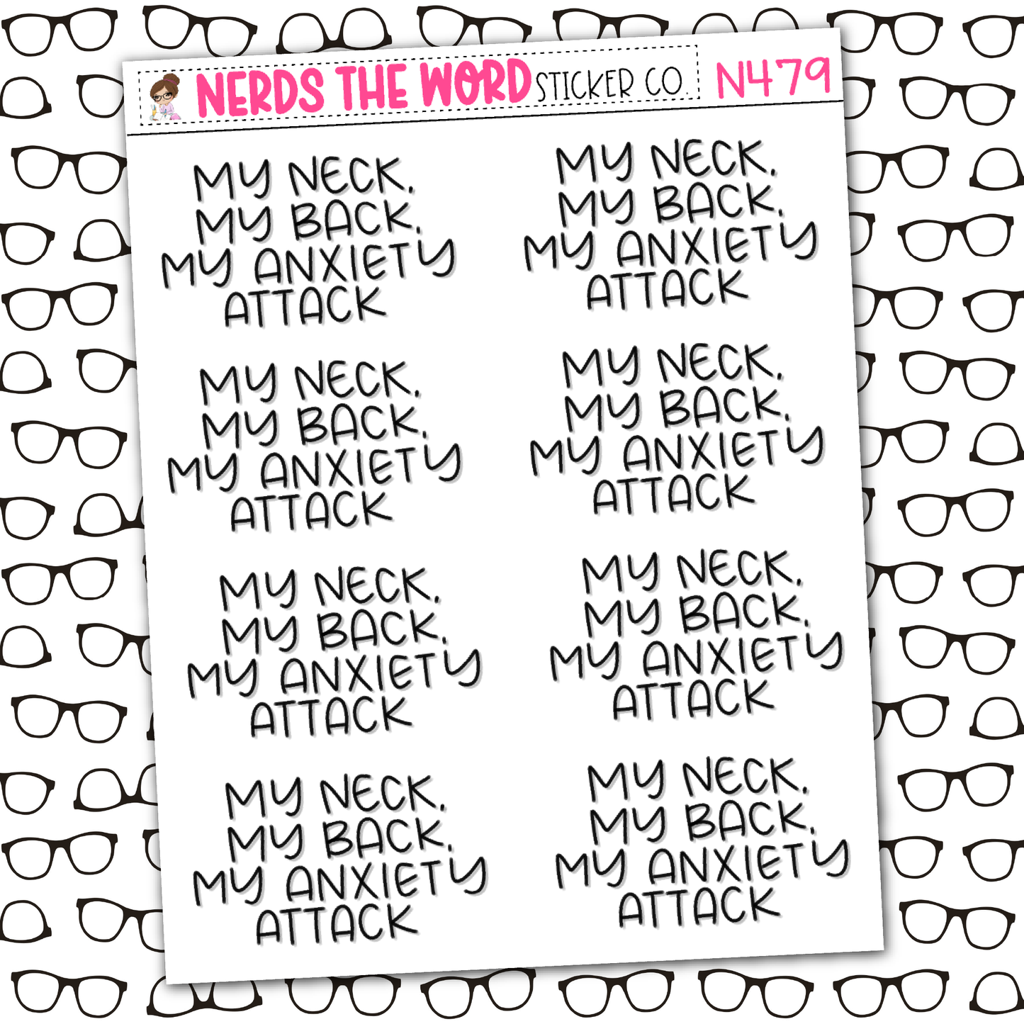 Anxiety Attack Sticker Sheet