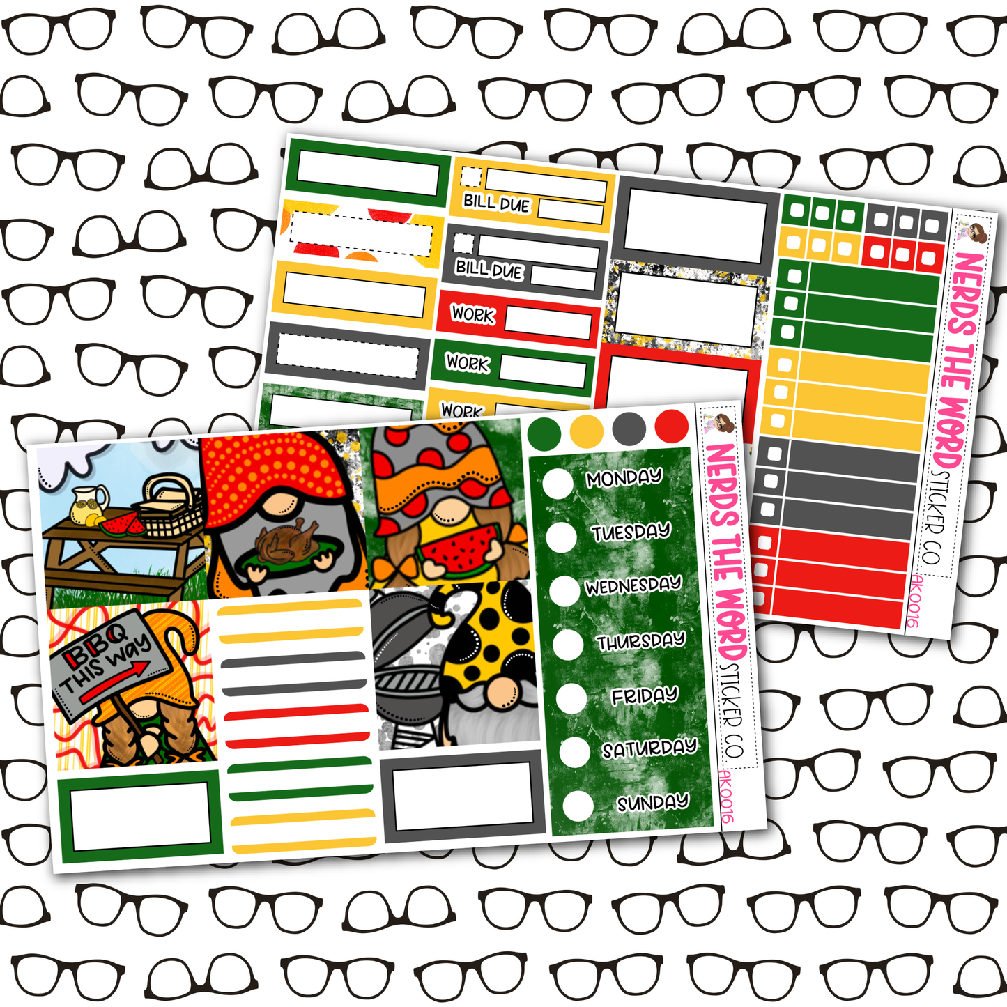 BBQ Gnomes Weekly Planner Kit