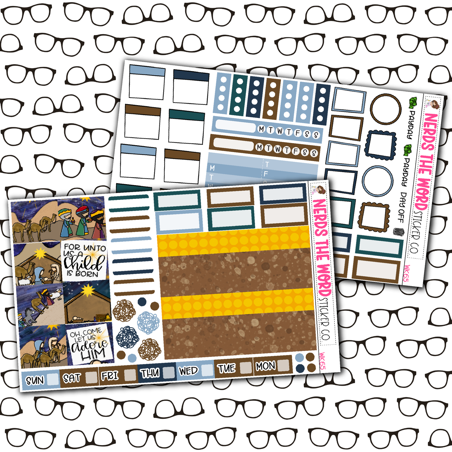Nativity Monthly, Weekly and or Journaling Sticker Kit