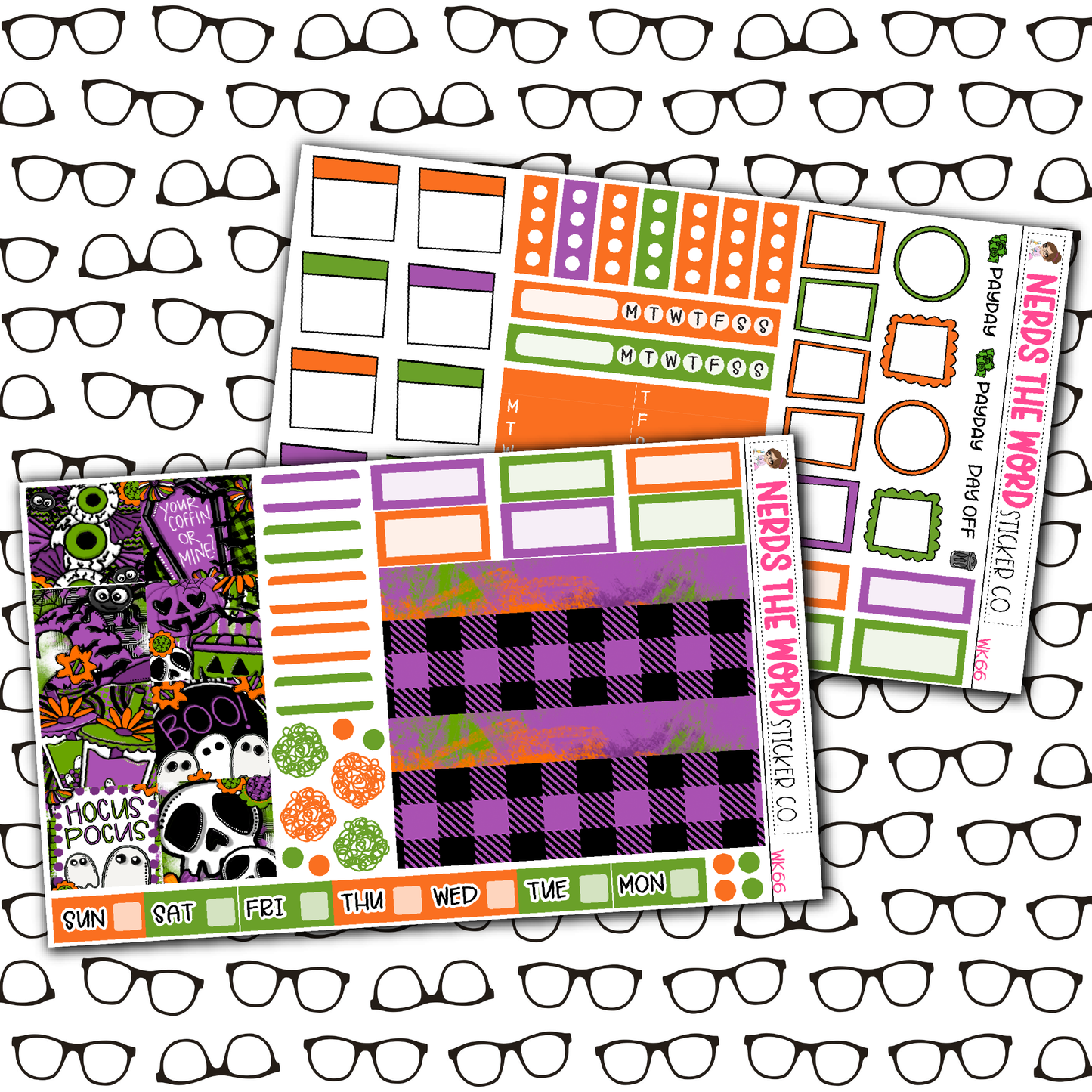Spooky Season Monthly, Weekly and or Journaling Sticker Kit
