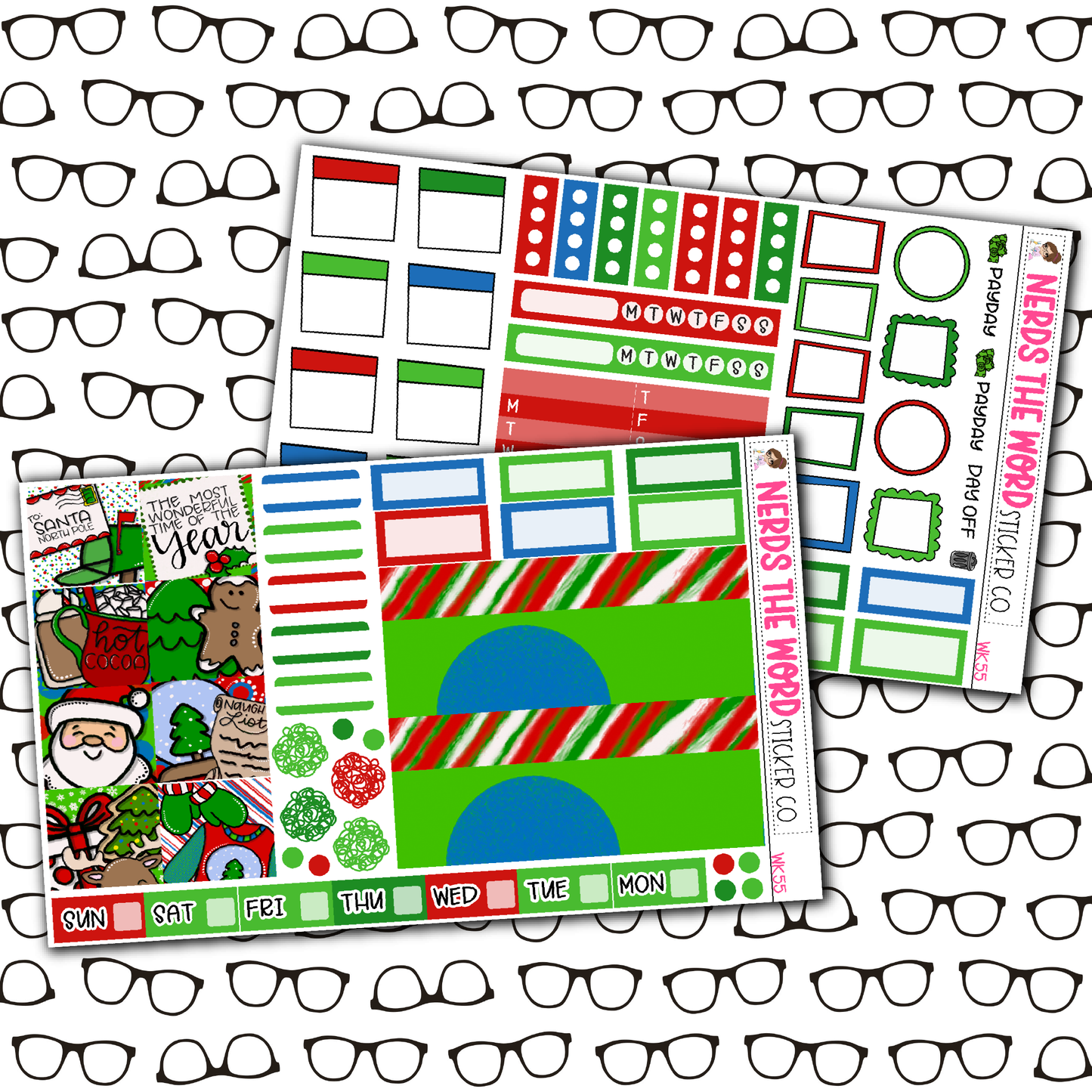 Classic Christmas Monthly, Weekly and or Journaling Sticker Kit
