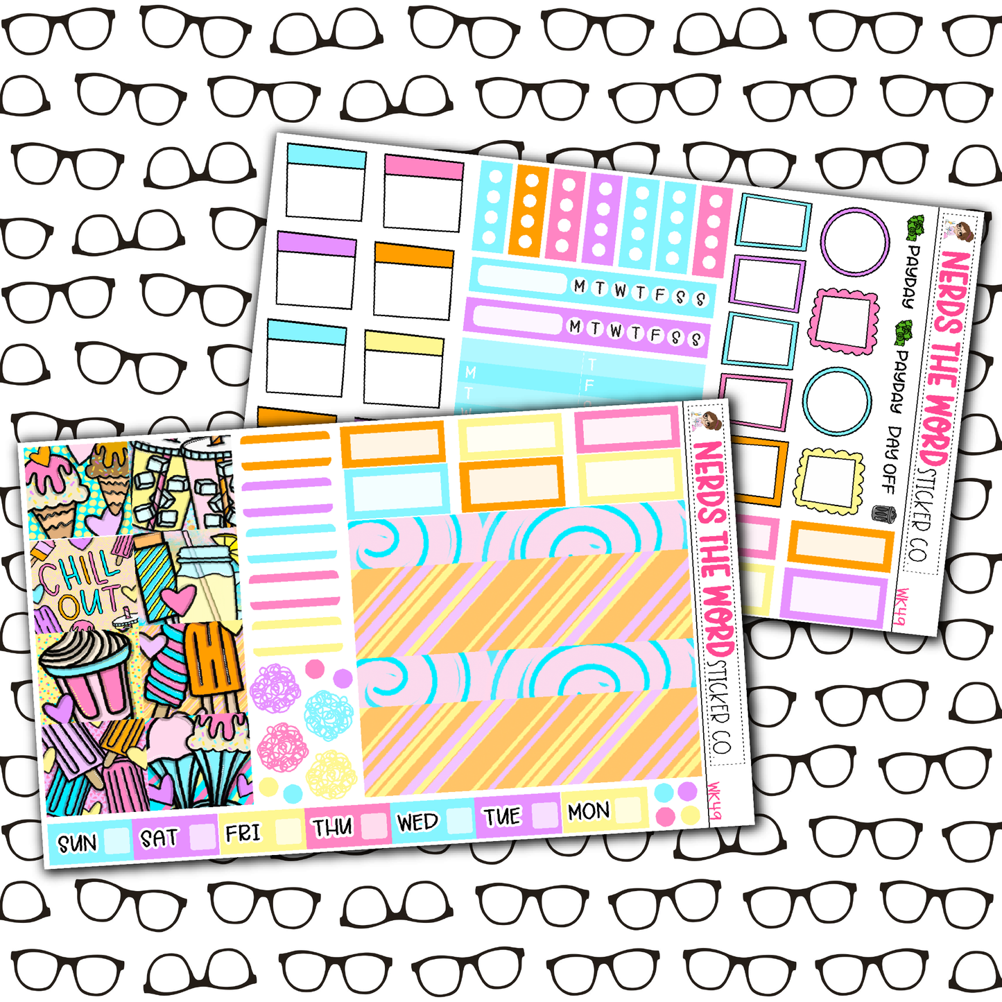 Chill Out Monthly, Weekly and or Journaling Sticker Kit