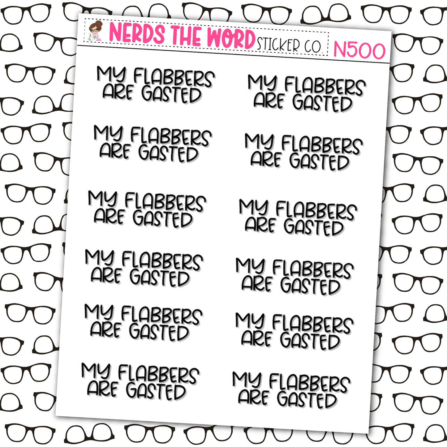Flabbers are Gasted Sticker Sheet