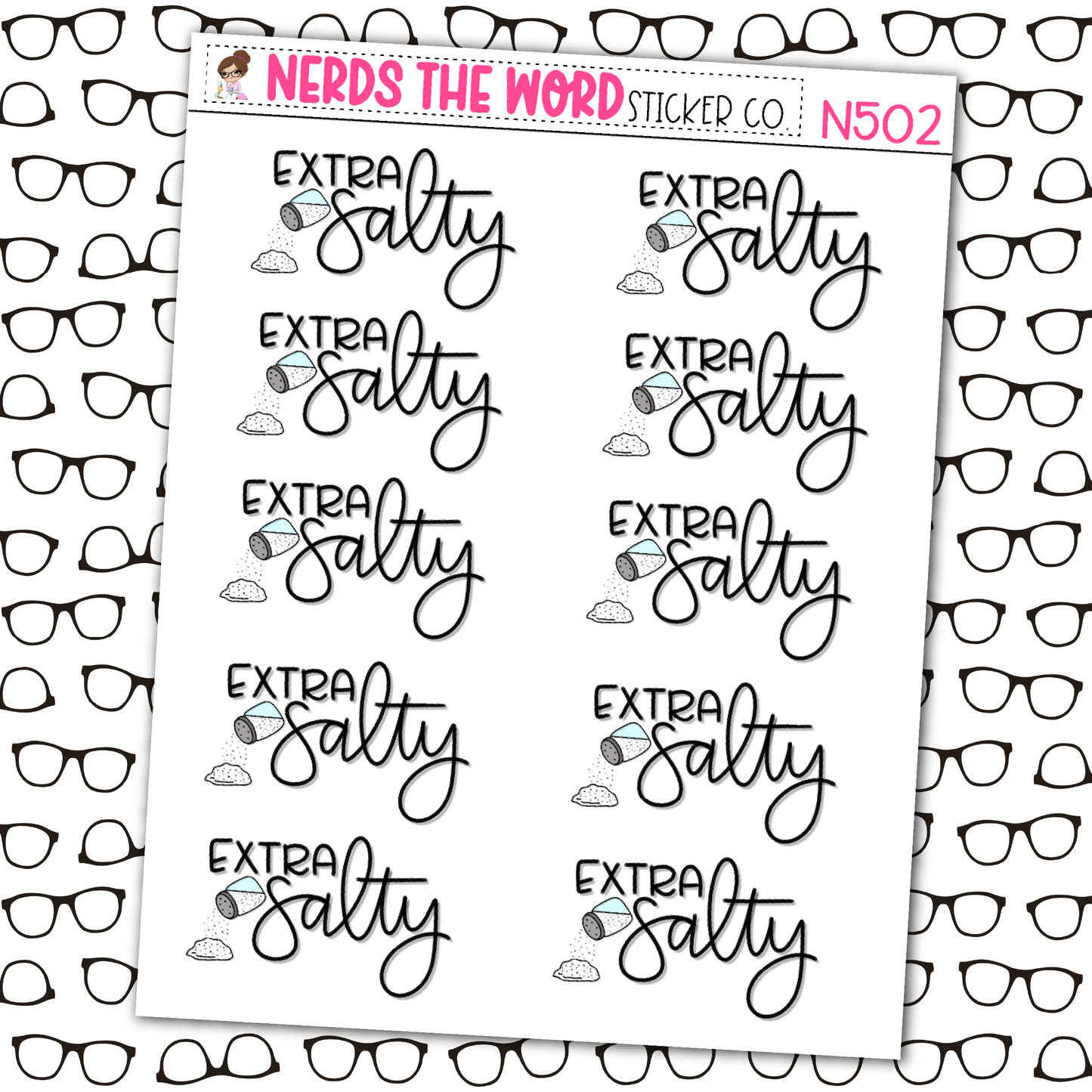 Extra Salty Sticker Sheet