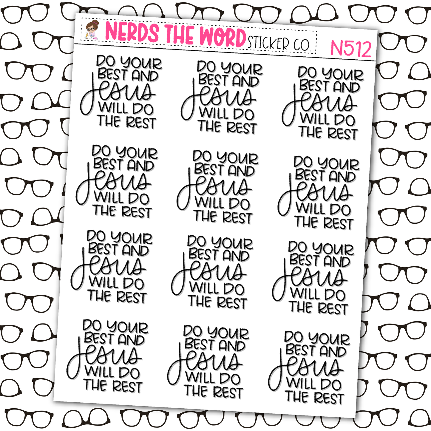 Jesus Will Do The Rest Sticker Sheet