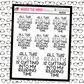 Reality Reading Snarky Planner Stickers