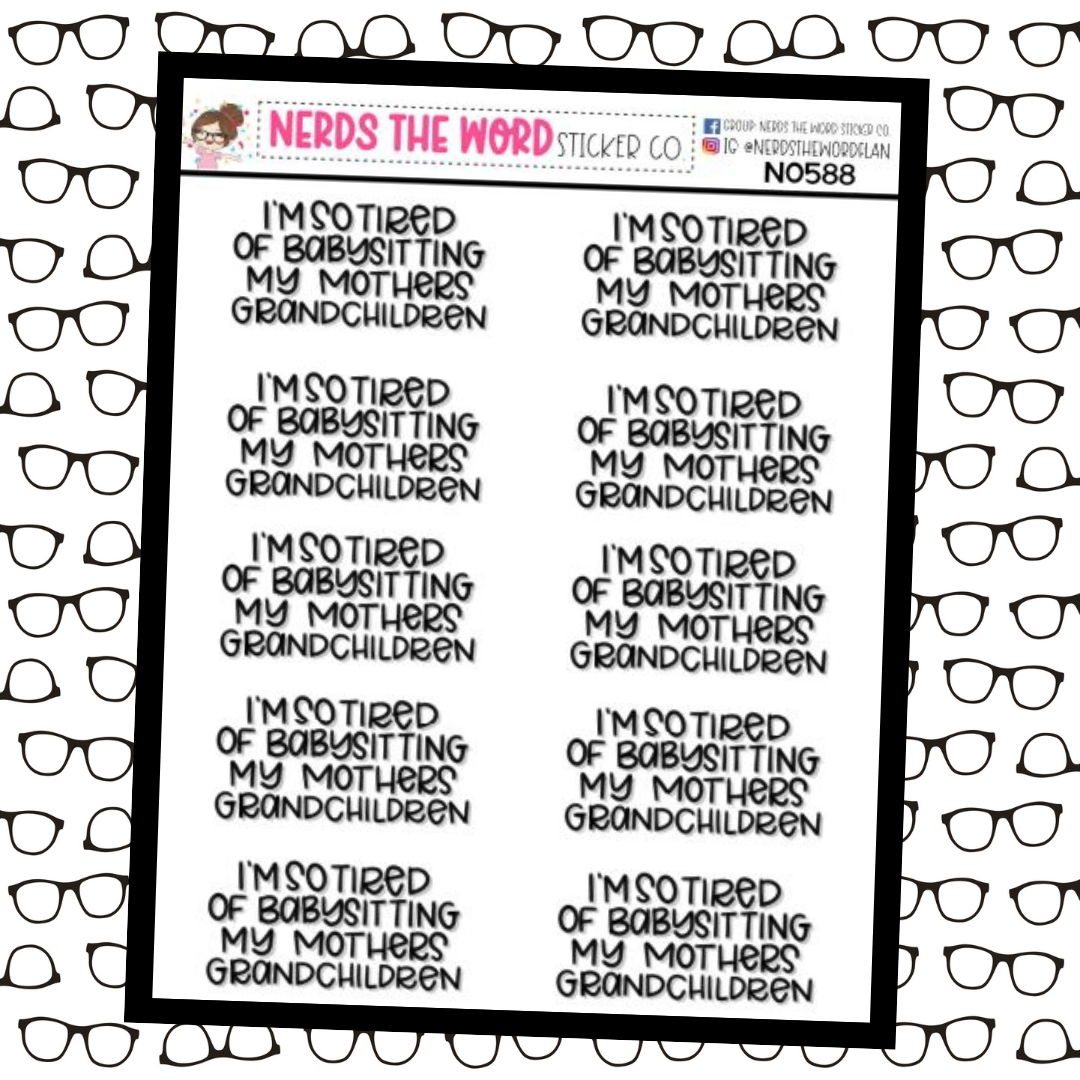 Mothers Grandchildren Planner Stickers