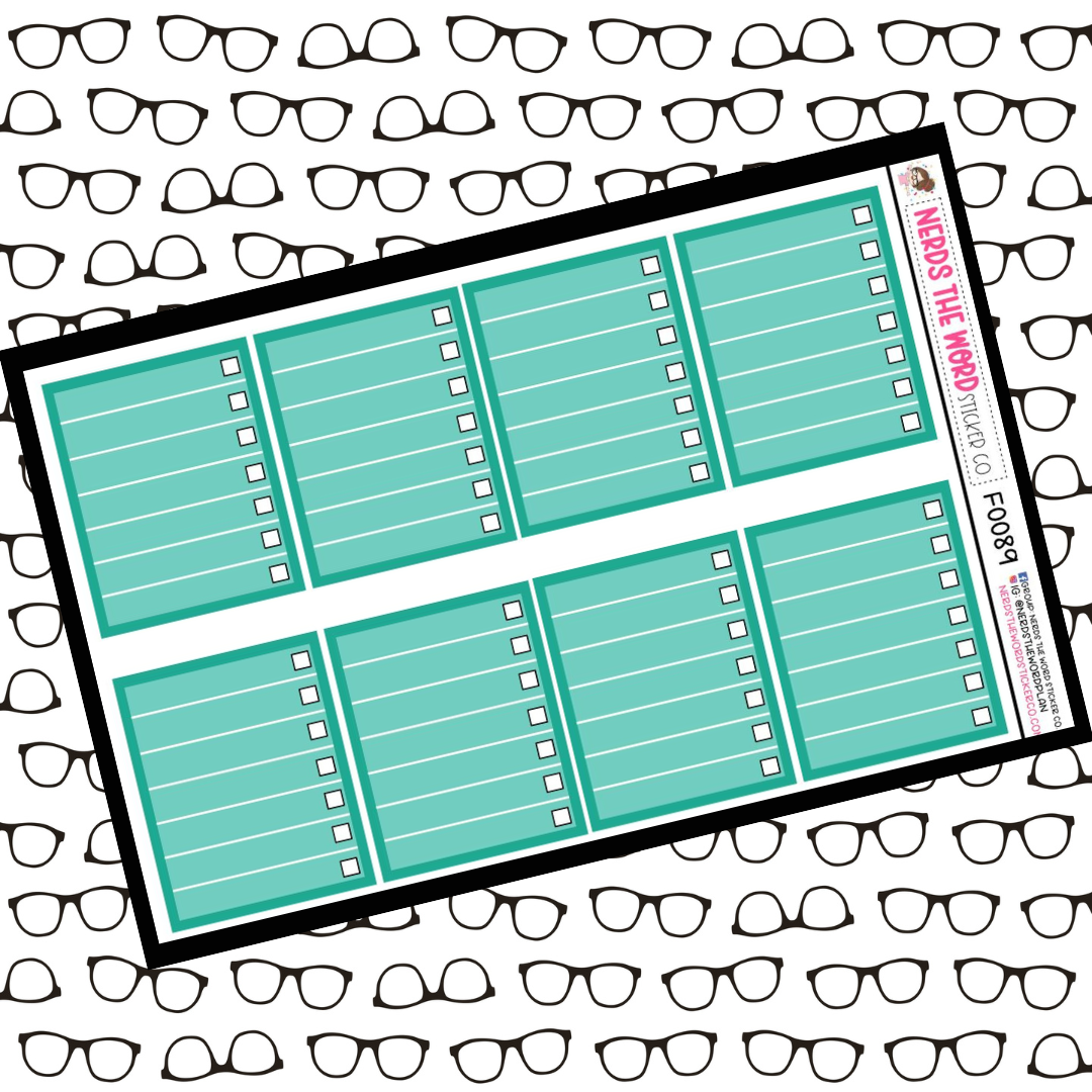 Full Check List Box Planner Stickers