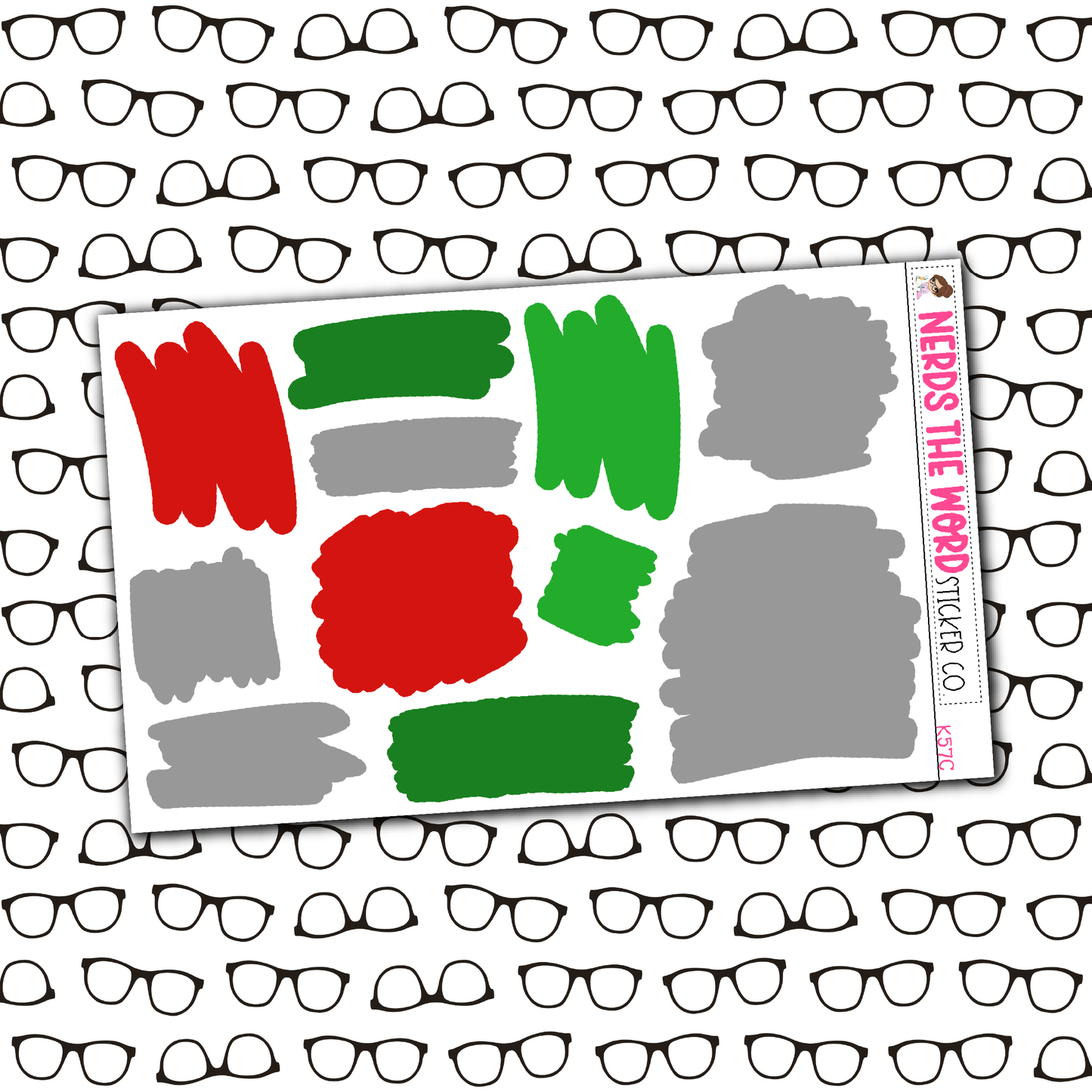 Hippo for Christmas Monthly, Weekly and or Journaling Sticker Kit