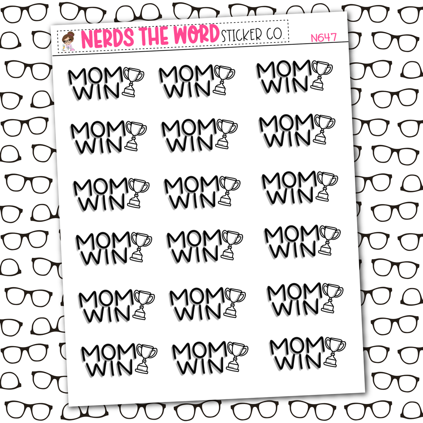 Mom Win Sticker Sheet