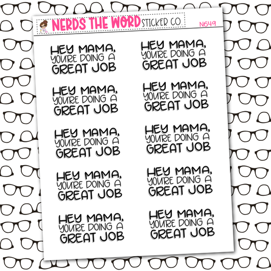 Great Job Mama Sticker Sheet