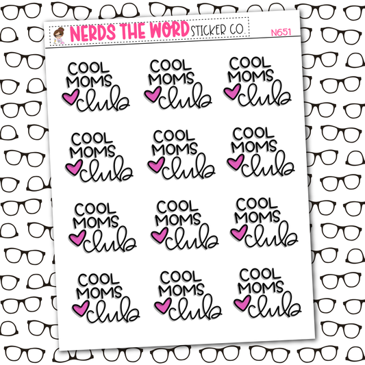 Cool Moms Club Sticker Sheet