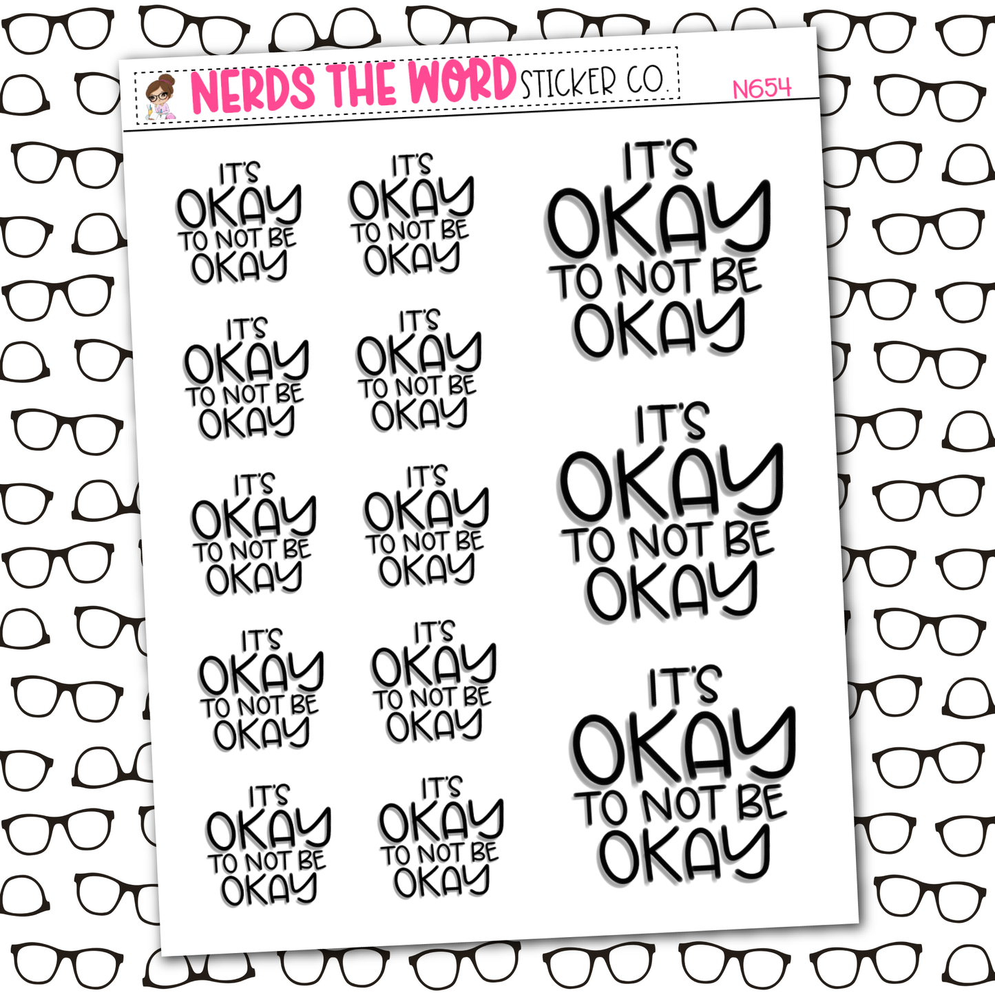 It's Okay to Not Be Okay Sticker Sheet