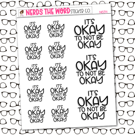 It's Okay to Not Be Okay Sticker Sheet