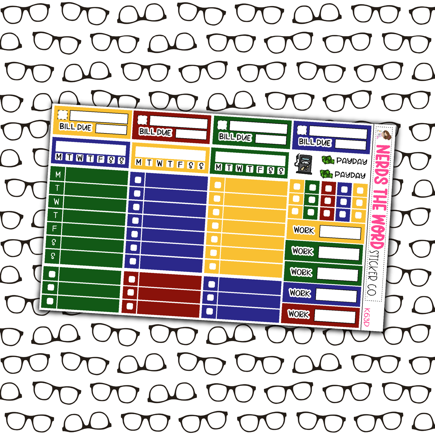 KEVIN! Monthly, Weekly and or Journaling Sticker Kit