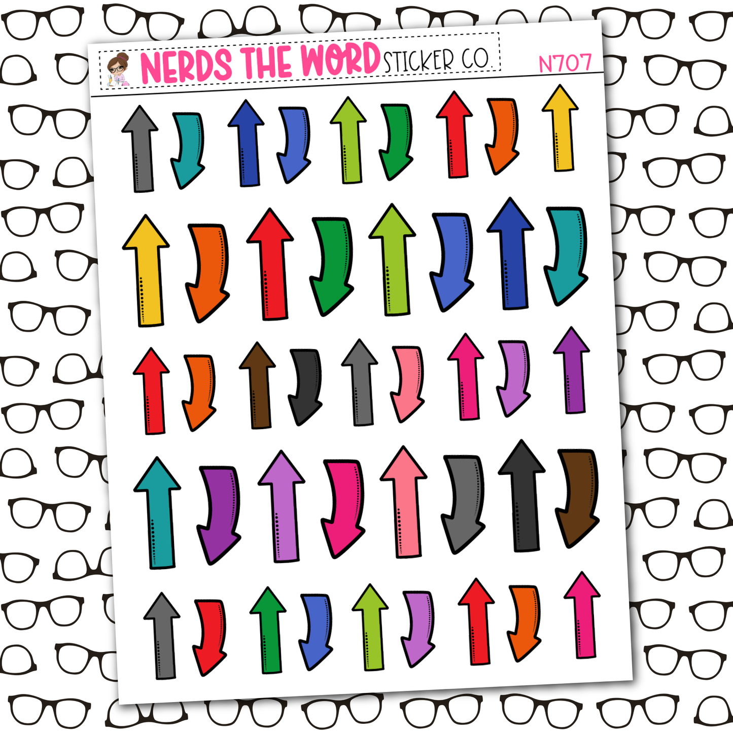 Arrow Icon Sticker Sheet