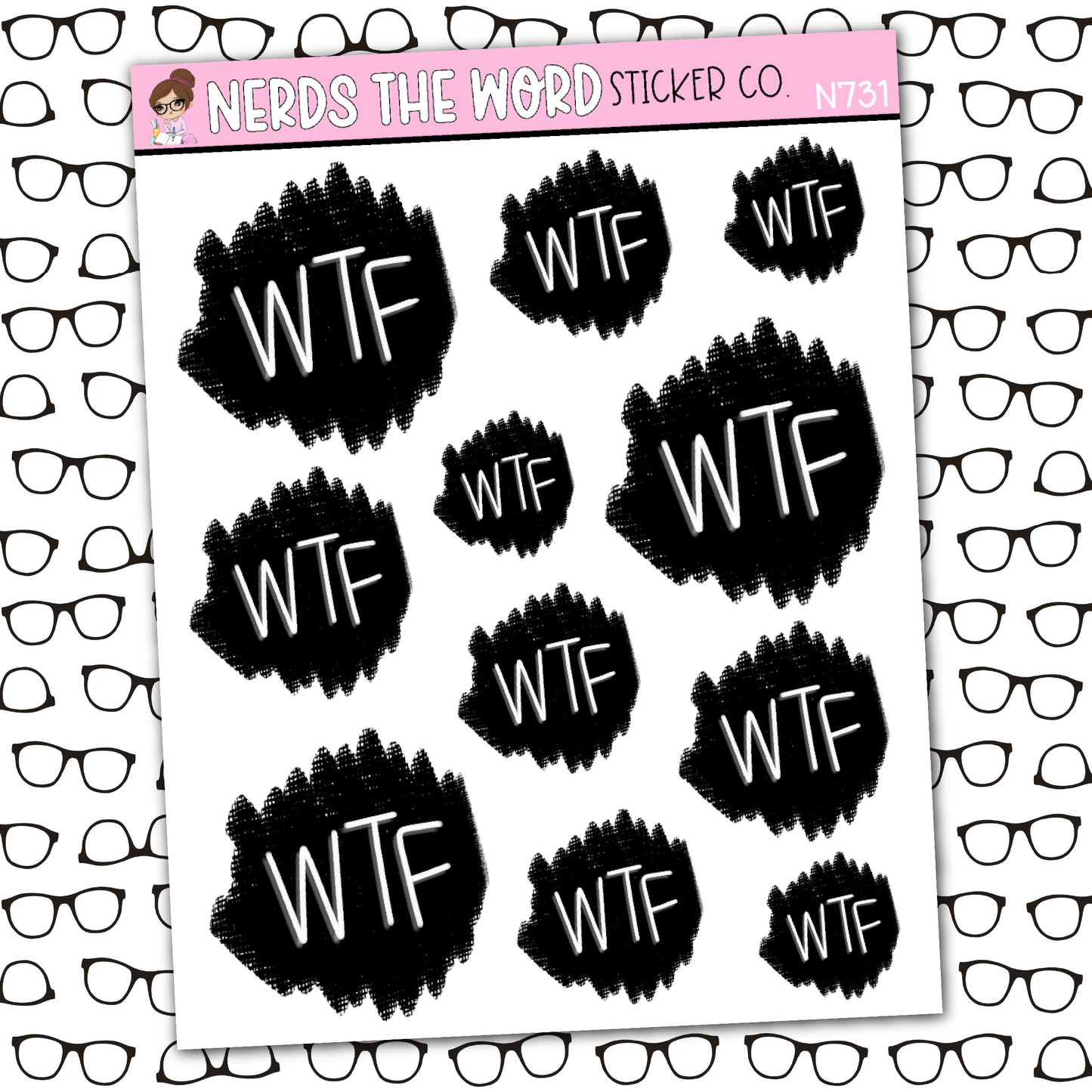 WTF Blackout Sticker Sheet
