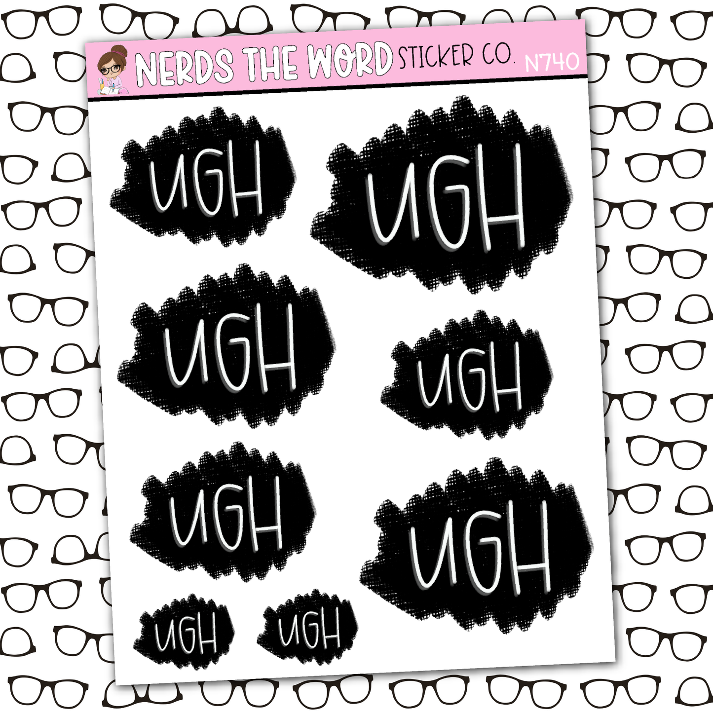 Ugh Blackout Sticker Sheet