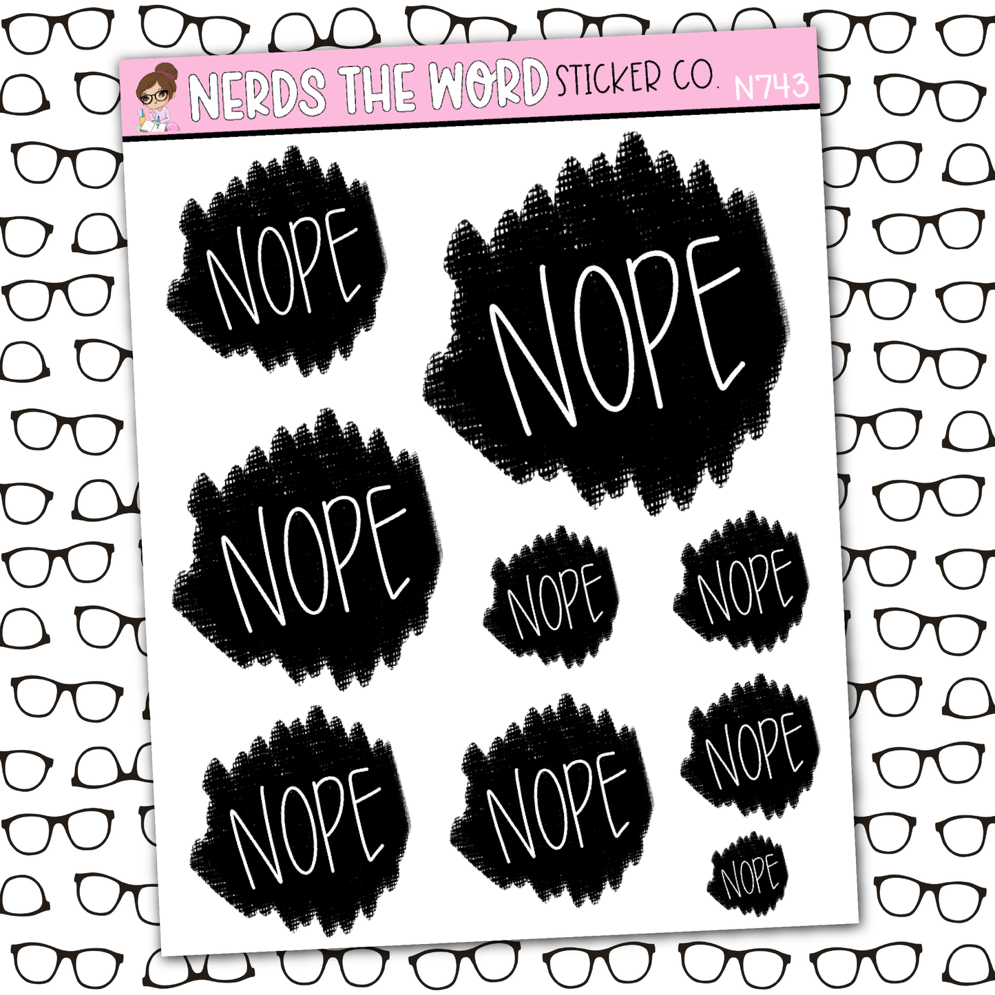 Nope Blackout Sticker Sheet