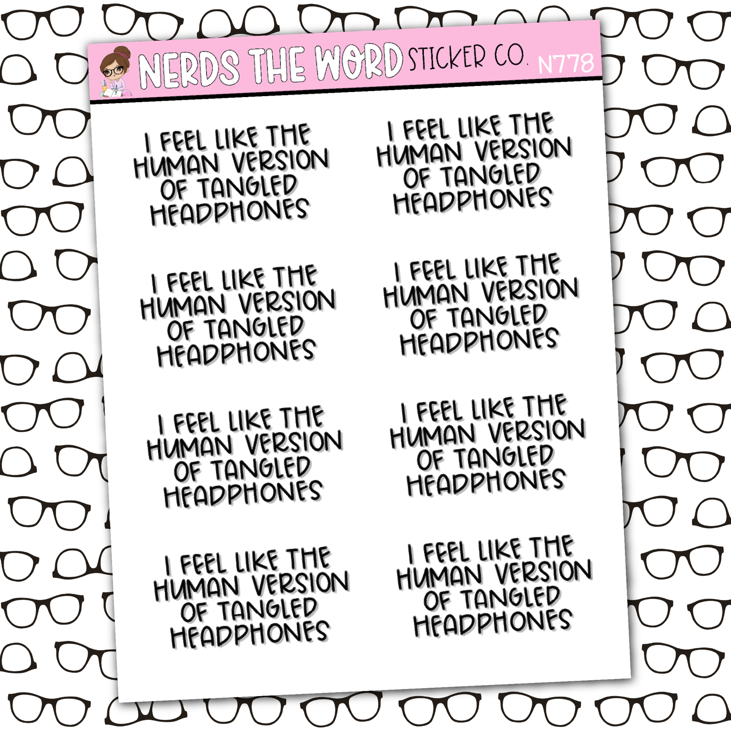 Tangled Headphones Sticker Sheet