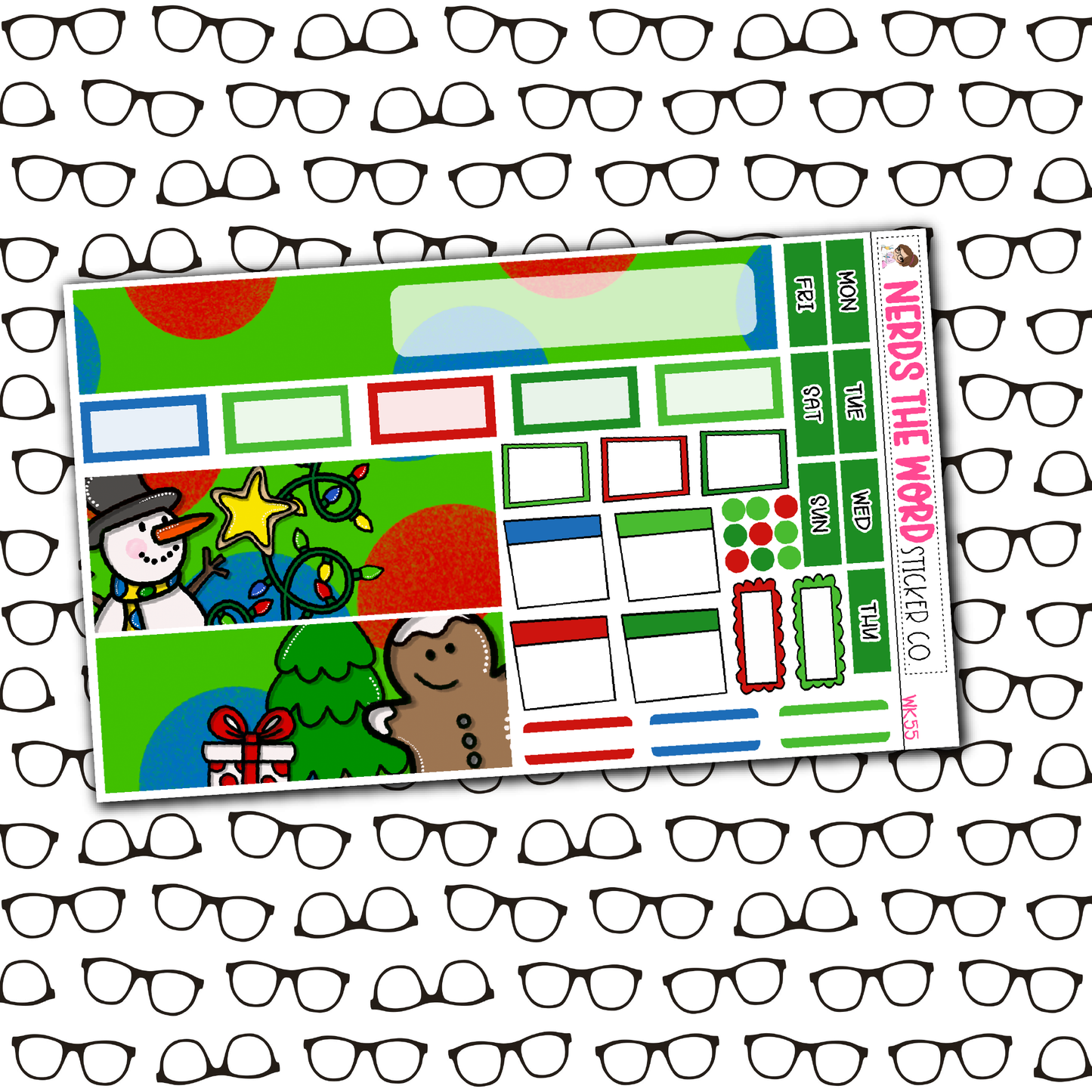 Classic Christmas Monthly, Weekly and or Journaling Sticker Kit