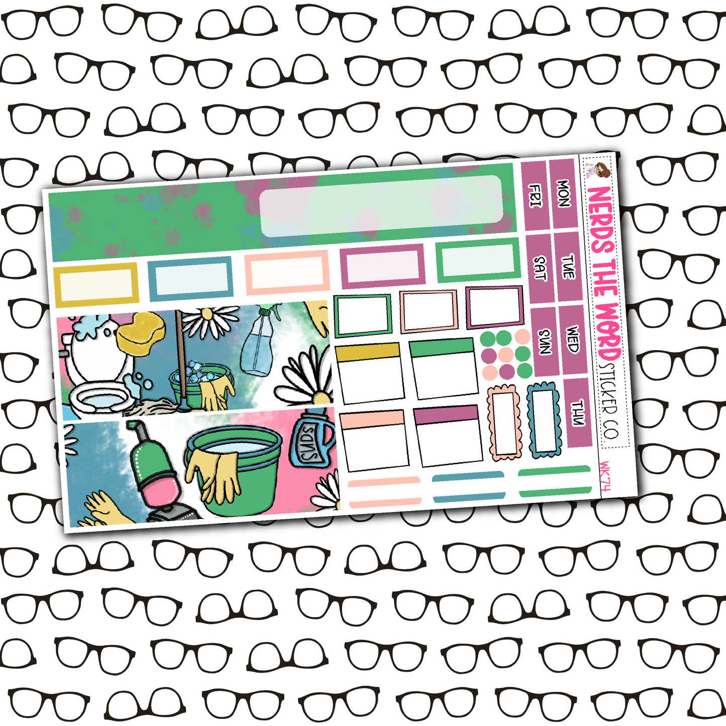 Spring Cleaning Monthly, Weekly and or Journaling Sticker Kit