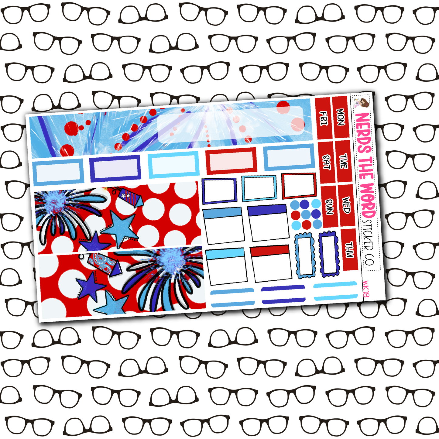Firework Monthly, Weekly and or Journaling Sticker Kit