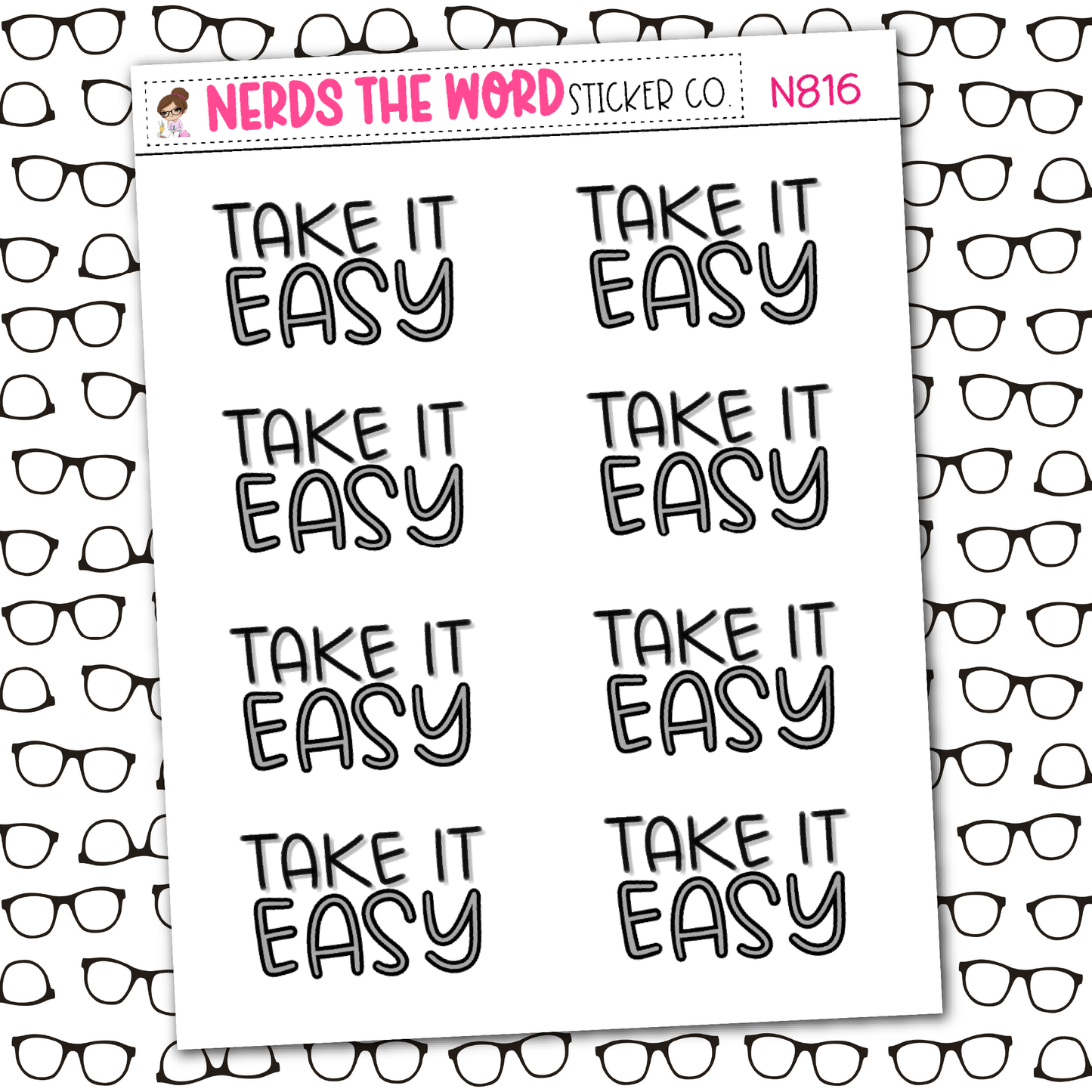 Take it Easy Sticker Sheet
