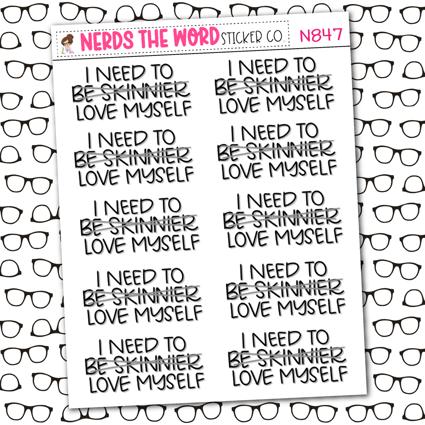 Skinnier Sticker Sheet