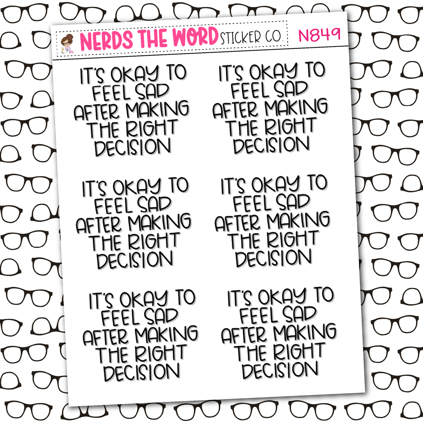 Right Decision Sticker Sheet