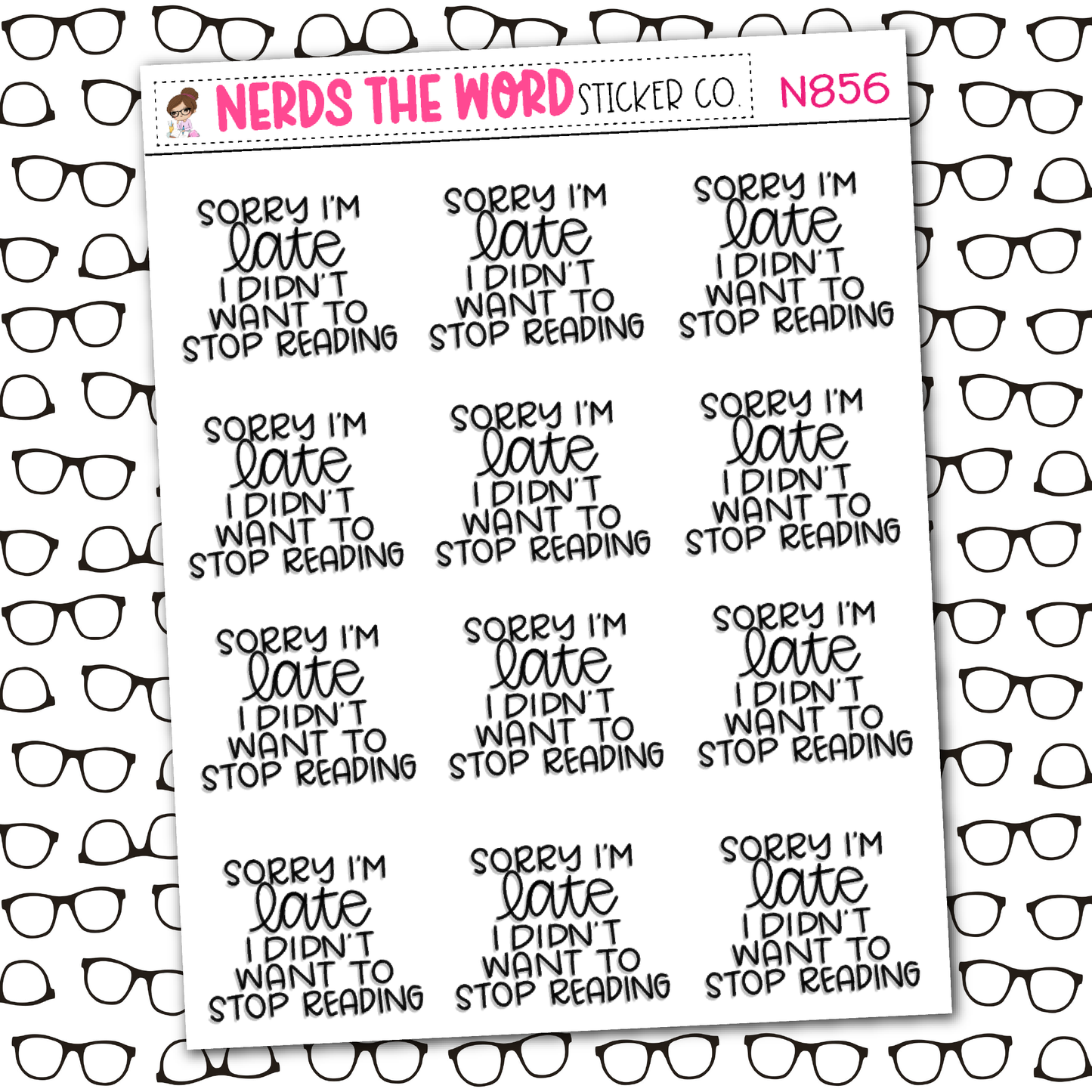 Stop Reading Sticker Sheet