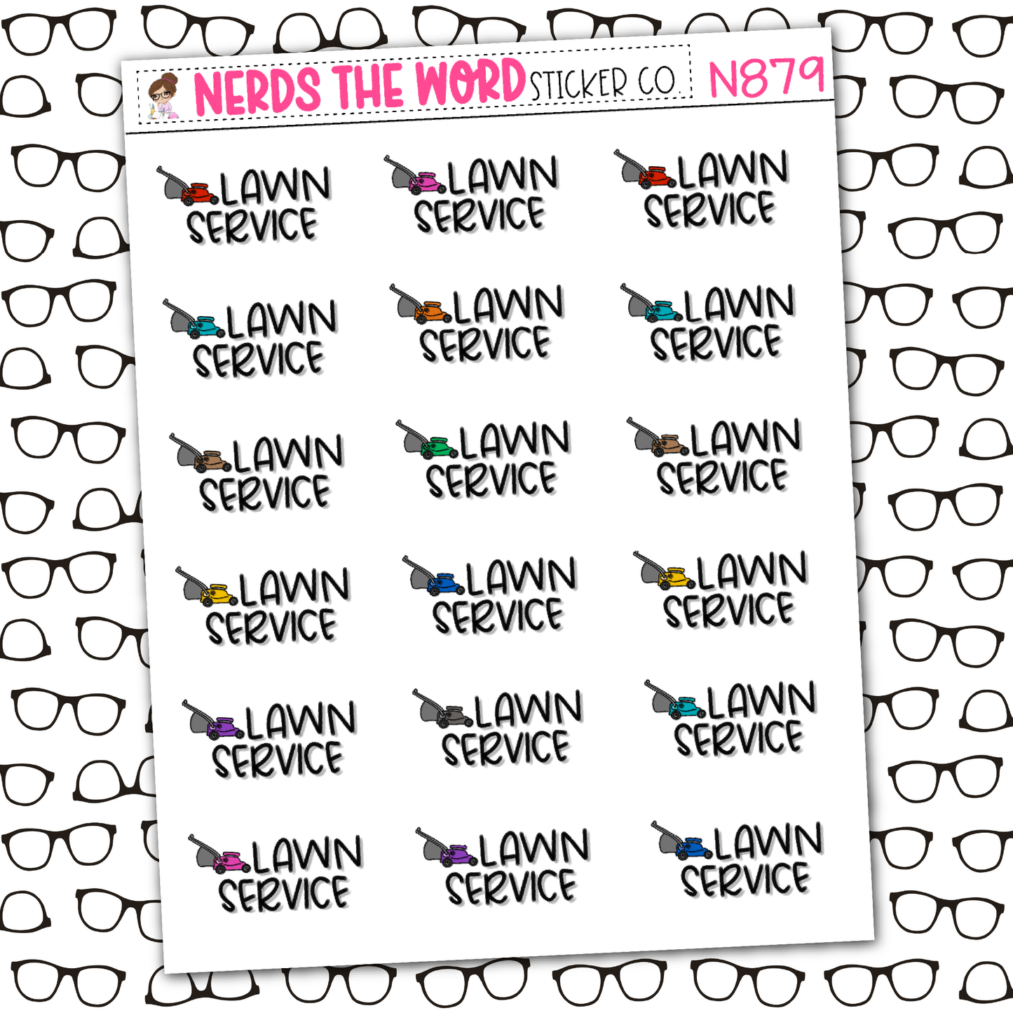 Lawn Service Sticker Sheet