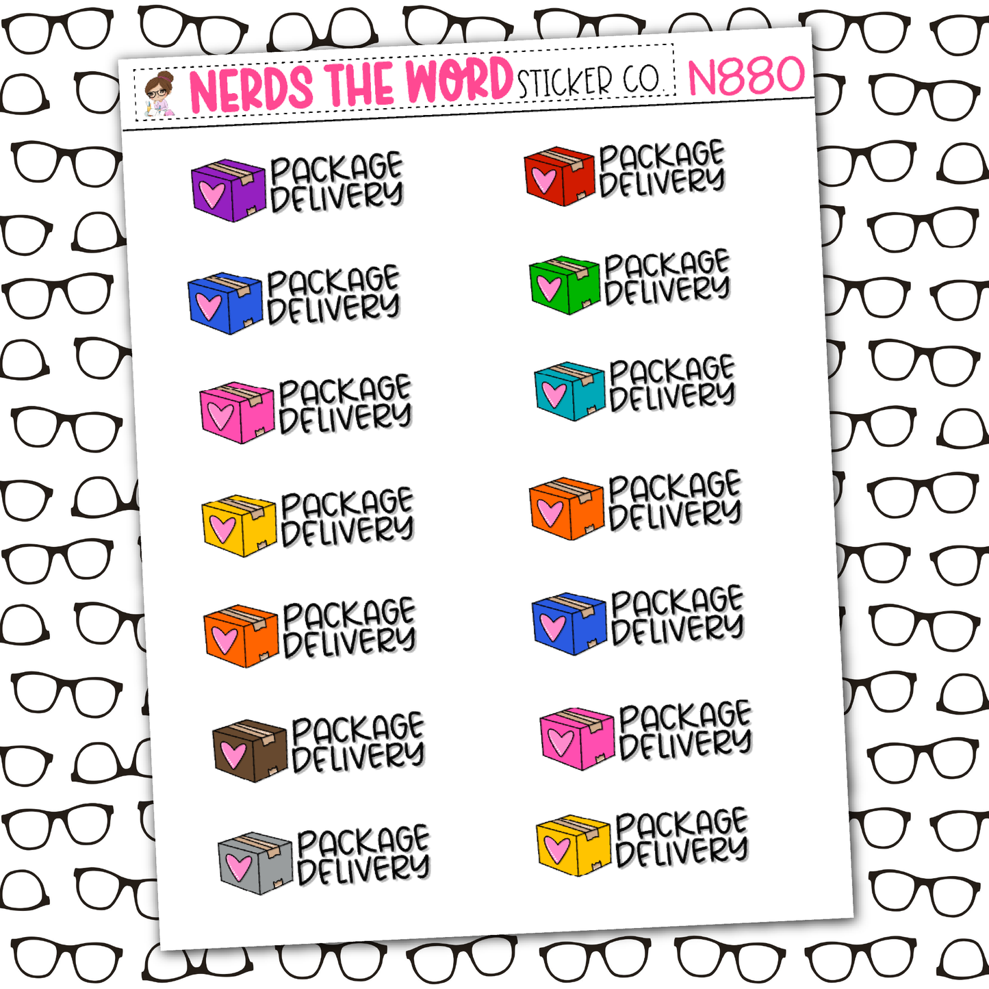 Package Delivery Sticker Sheet
