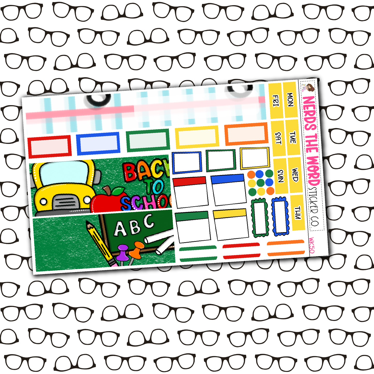 Back To School Monthly, Weekly and or Journaling Sticker Kit