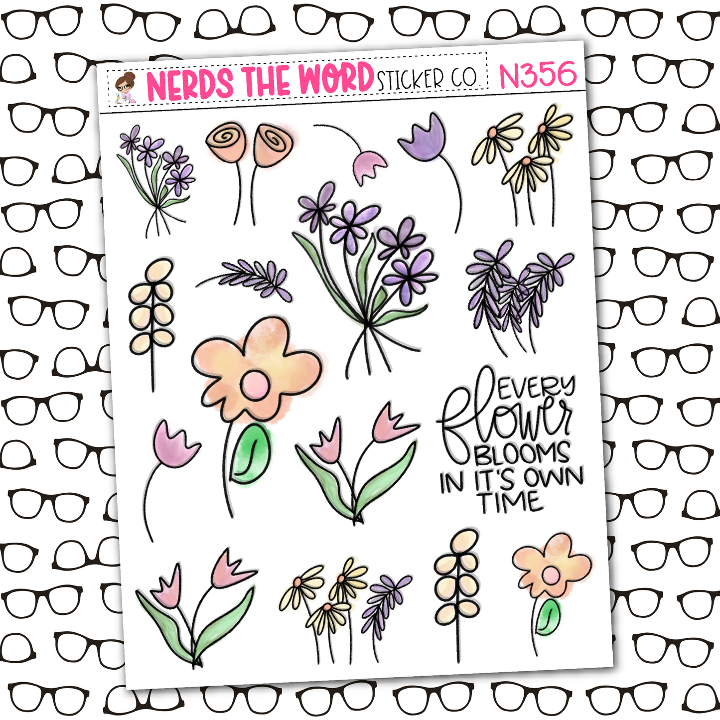 Watercolor Floweres Monthly, Weekly and or Journaling Sticker Kit