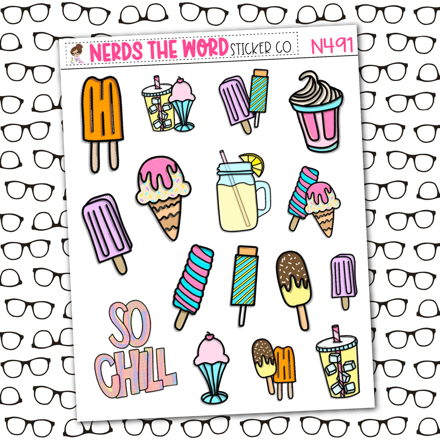 Chill Out Monthly, Weekly and or Journaling Sticker Kit